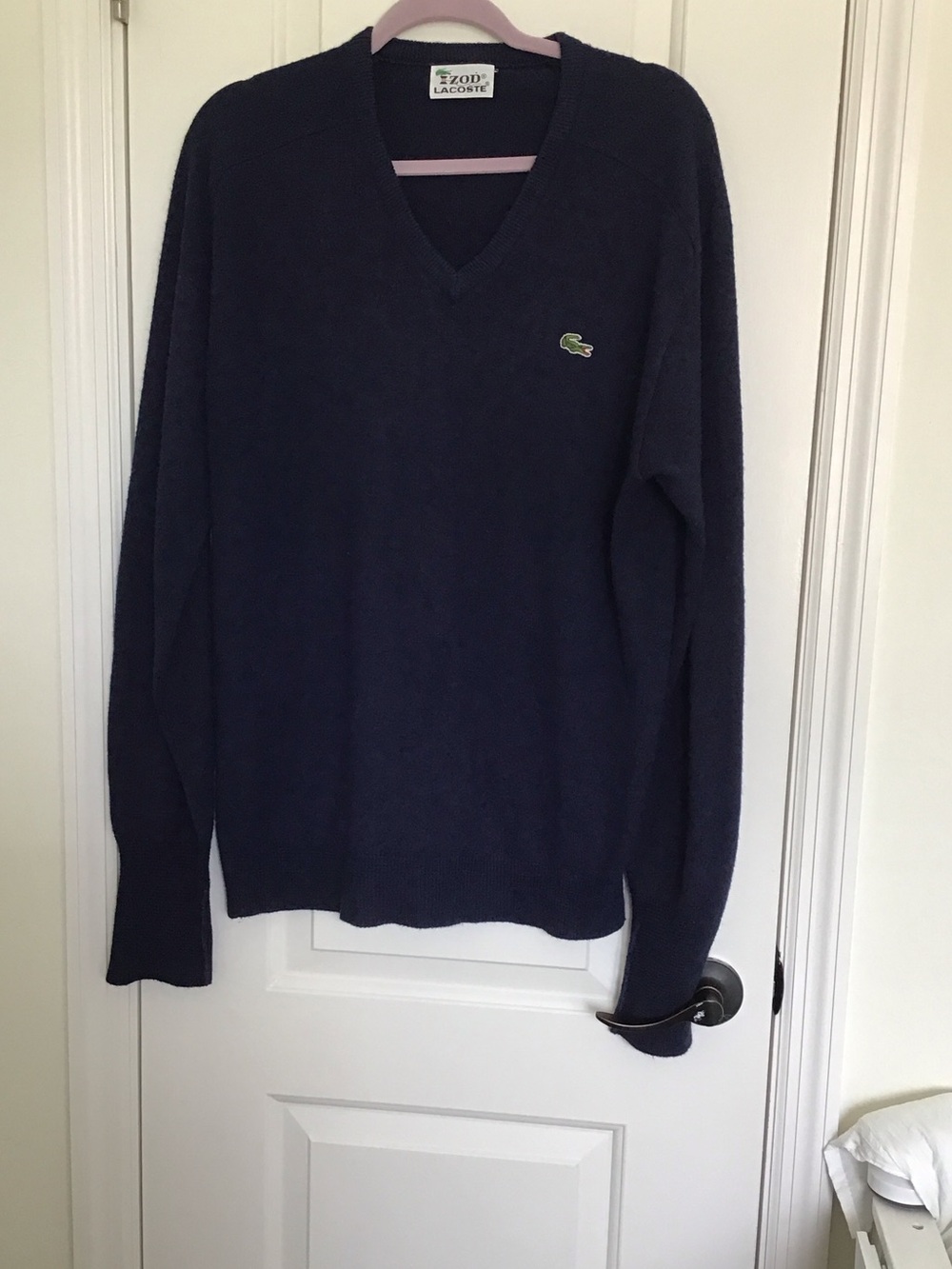 IZOD LACOSTE Vintage Spool Tag Long sleeve Acrylic knit 
Sweater